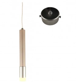 Pendente Tubo Marrom Cinza