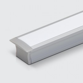 Perfil Embutir Alumnio P/ Fita Led - 25x19.6mm - 2 Metros
